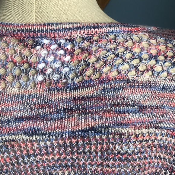 Blair multi color pastel yarn 3/4 sleeves open spring cardigan size 2XL - Picture 4 of 9